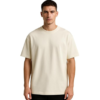 VEL Plain 240GSM Oversized Off-white T-shirt